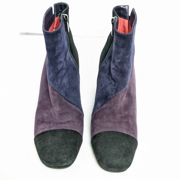Paolo Linea suede 3 tone ankle boots - Picture 7 of 16